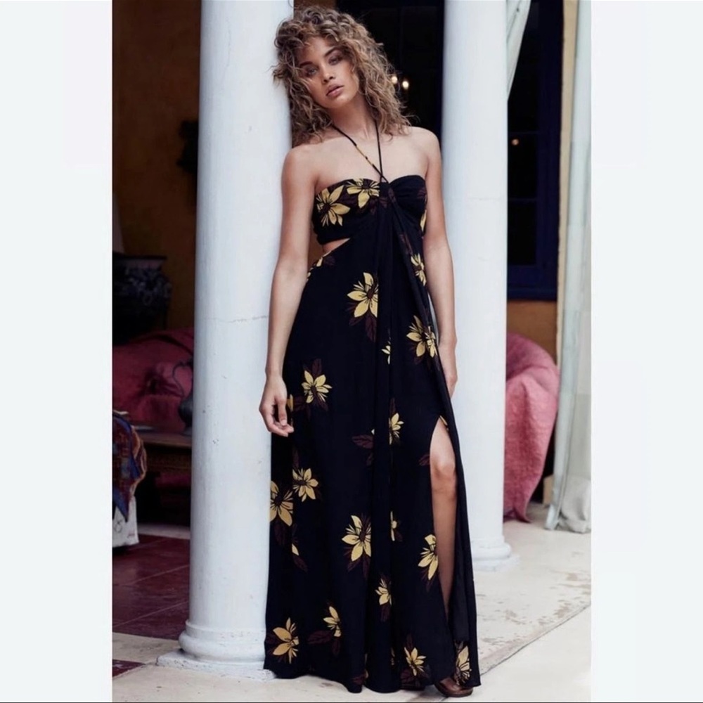 Free People Tropical Escape Maxi Dress Size XS